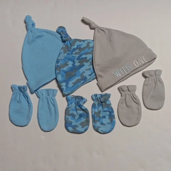Infant Caps and Scratch Mittens - Picture 12 of 12